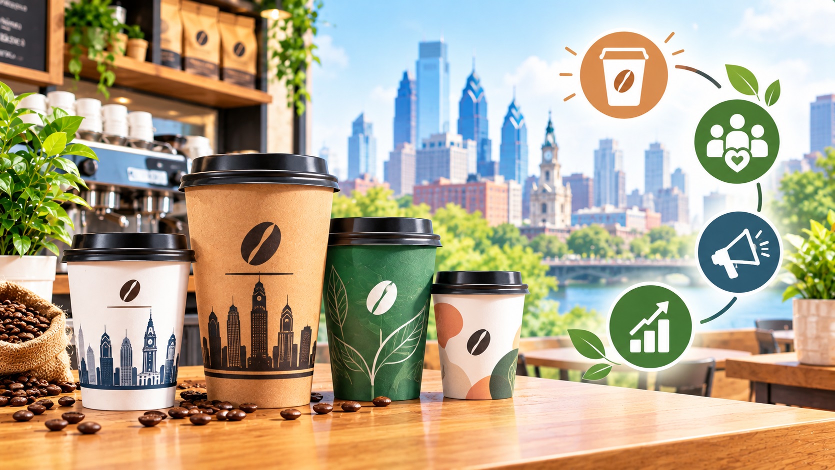 Custom Coffee Cups Build a Memorable Philly Coffee Shop Brand